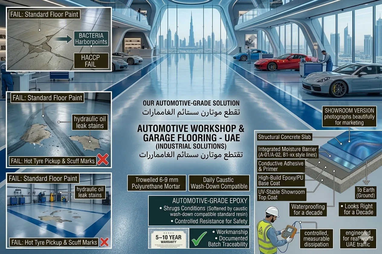 Automotive workshops & garages — Gulf flooring