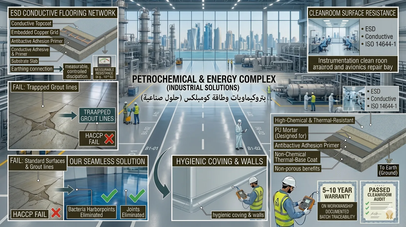 Petrochemical & oil-and-gas flooring — Qatar UAE